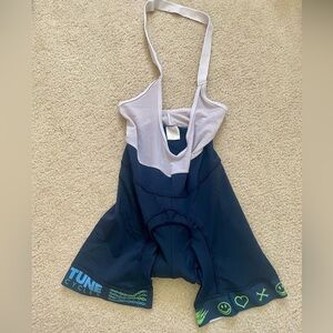 TUNE Women’s Navy Bike Shorts Bib with Neon Accents